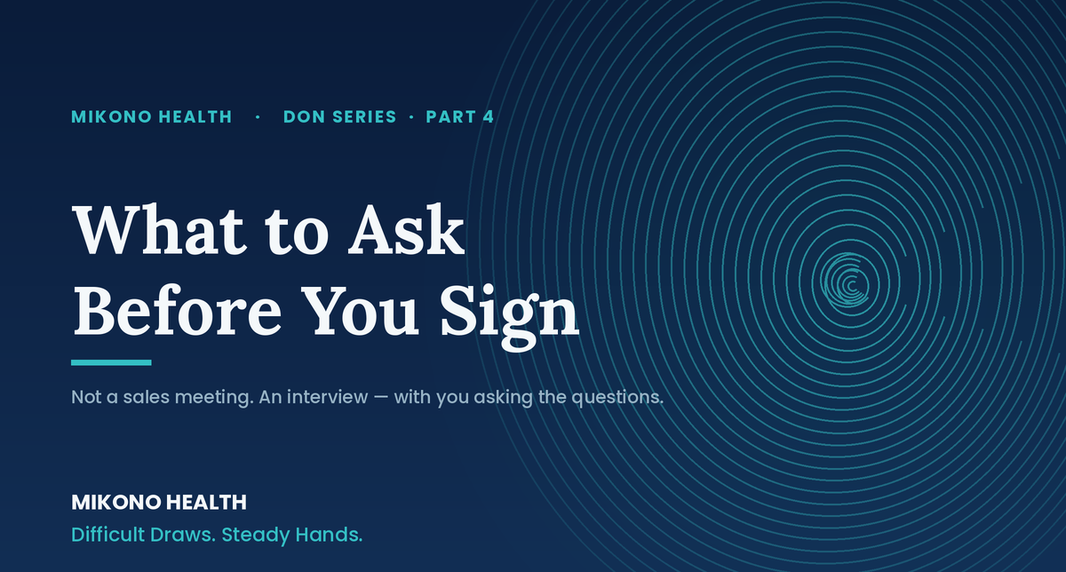 The Vendor Interview: What to Ask a Mobile Phlebotomy Vendor Before You Sign